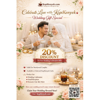 Wedding Gift Voucher 20% Discount for KopiKenyek.com