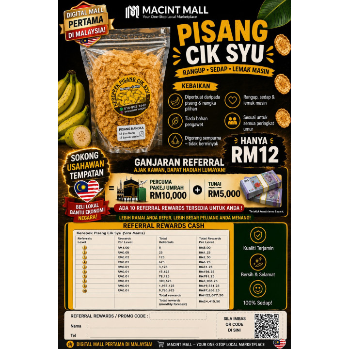 Kerepek Pisang Cik Syu Sira Manis