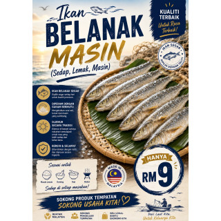 Ikan Belanak Masin (Sedap, Lemak, Masin)