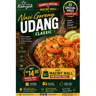 Nasi Goreng Udang Classic | Fresh Fried Rice | Kopi Kenyek