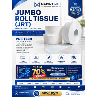Jumbo Roll Tissue (JRT) | Premium Industrial Toilet Tissue Roll | MACINT Mall