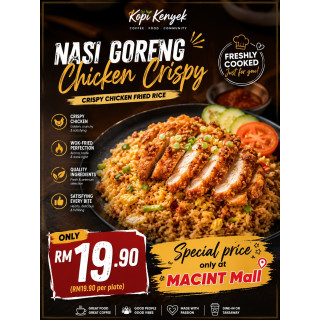 Nasi Goreng Chicken Crispy | Crispy Chicken Fried Rice | Kopi Kenyek