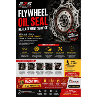 Flywheel Oil Seal Replacement Service | EZS Motorsports Malaysia