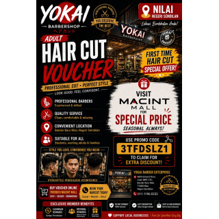 Barbershop Haircut Voucher RM18 | Nilai, Negeri Sembilan