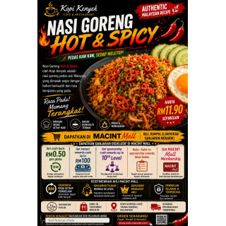 Nasi Goreng Hot & Spicy | Malaysian Fried Rice | Kopi Kenyek