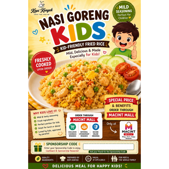 Nasi Goreng Kids | Kid-Friendly Fried Rice | Kopi Kenyek