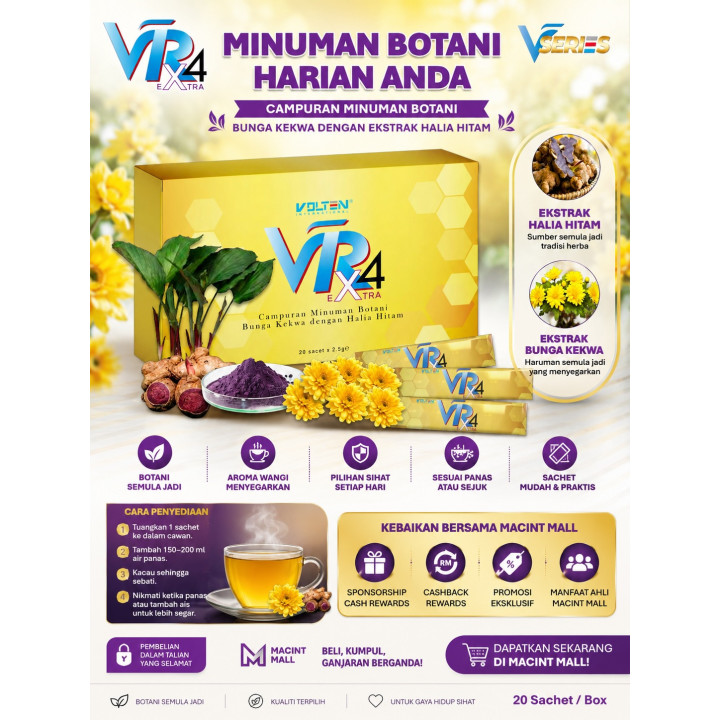 VR4 Extra Chrysanthemum Tea with Black Ginger Extract | Herbal Wellness Drink | MACINT Mall