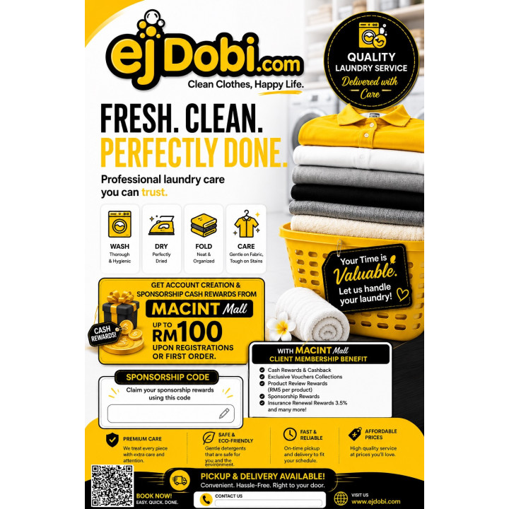 Laundry Pickup & Delivery Kuala Lumpur | ejDobi Voucher
