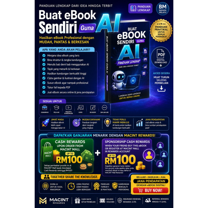 Buat eBook Sendiri Guna AI | Panduan Lengkap Malaysia