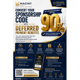 Sponsorship Code Conversion | Deferred Payment | MACINT Mall