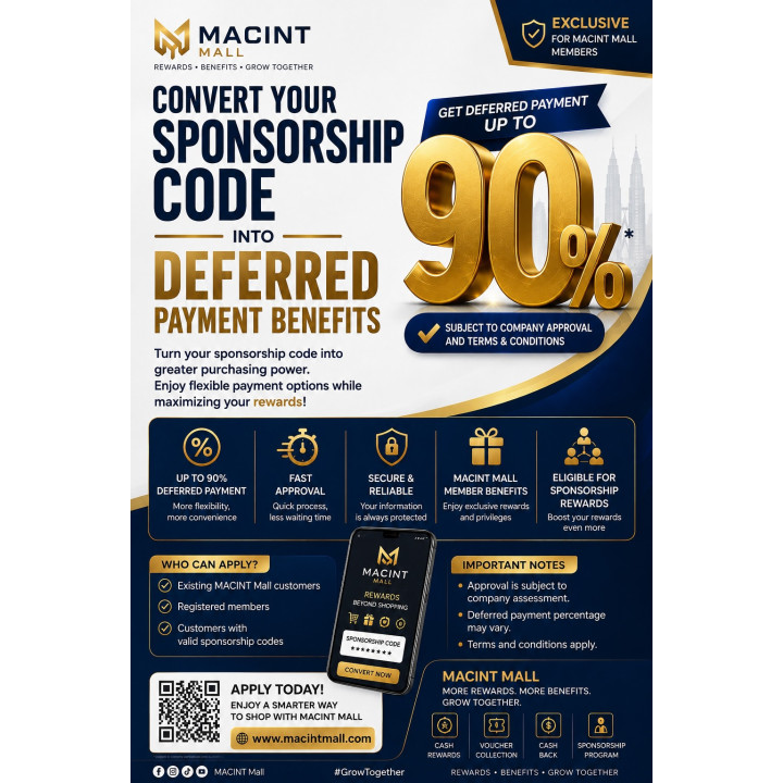 Sponsorship Code Conversion | Deferred Payment | MACINT Mall