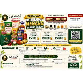 Voucher Percuma Peraduan Kak Amilah Beli, Taja & Menang hingga RM250,000.00 [221]
