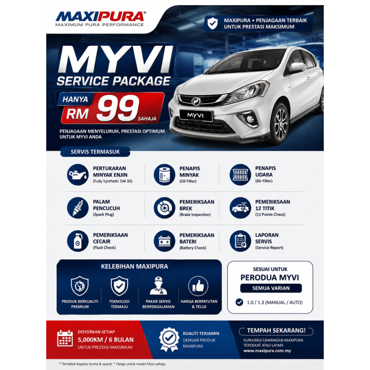 MyVi Car Service Package RM99 Voucher by maxipura.com.my
