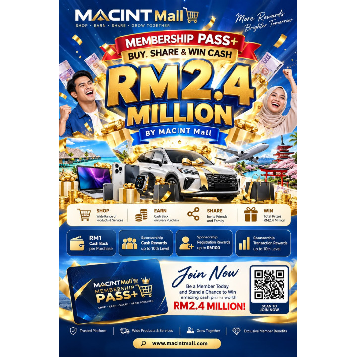 Membership Pass+ Buy, Share & Win Cash RM2.4 million