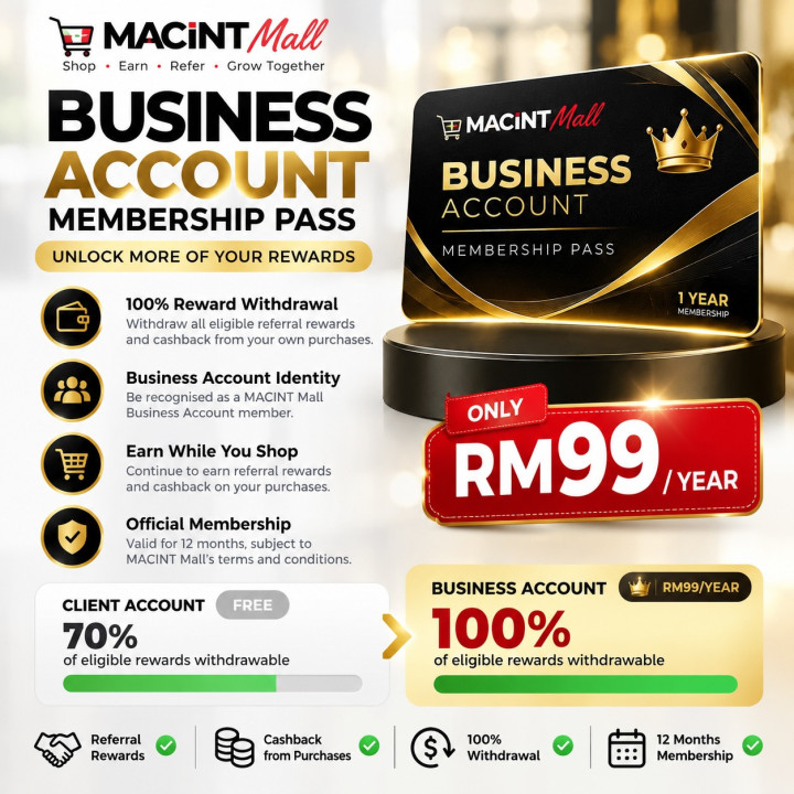 MACINT Mall Business Account Membership Pass – 1 Year
